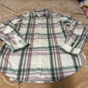 Icebreaker Multicolor Plaid Button Down Shirt Women’s XL